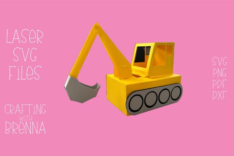 3D Paper Tractor Laser SVG File SVG Crafting With Brenna 