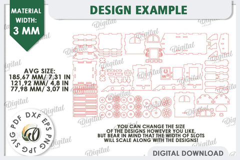 3D Patrick's Day Train Laser Cut Design. Home Decor SVG SVG Evgenyia Guschina 