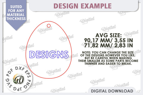 3D Personalised Easter Basket Tag Laser Cut. Easter Egg SVG SVG Evgenyia Guschina 