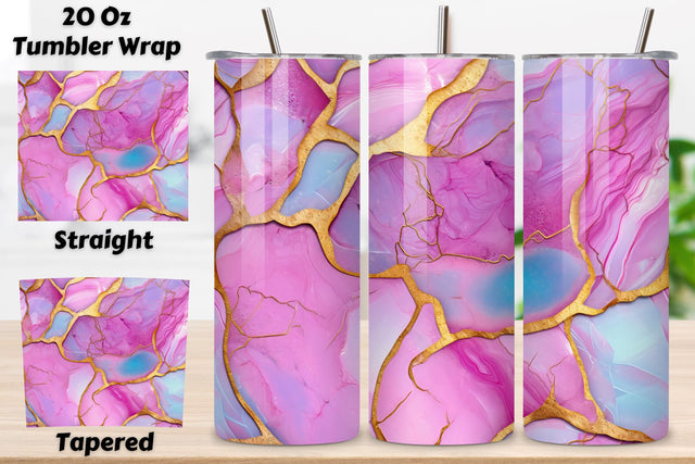 3D Pink Glitter Tumbler Wrap | Seamless Tumbler Wrap Sublimation FloridPrintables 