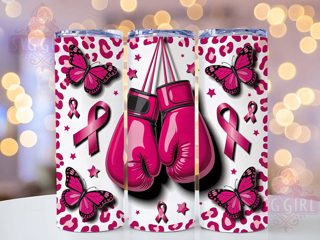 3D Pink Ribbon Survivor 20oz Tumbler, Pink Ribbon, 3D Tumbler, Survivor Support, Hope Strength, Sublimation Wrap, 20Oz Tumbler Sublimation SvggirlplusArt 