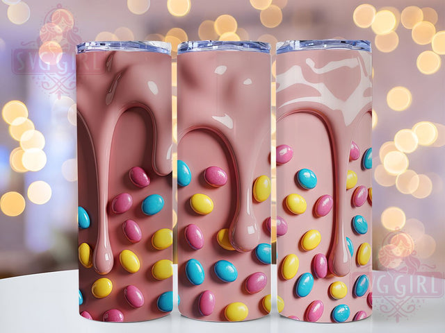 3D Pink Sprinkle Tumbler, 3D Pink Wrap, Sweet Holiday Mug Design, Sublimation Wrap, Festive Drinkware, Adorable Gift Idea, Sparkly Cup Sublimation SvggirlplusArt 