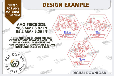 3D Plants Wall Decor Laser Cut Design. Home Decor SVG SVG Evgenyia Guschina 