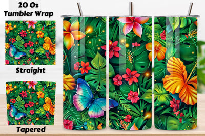 3D Plumeria Bliss Tumbler Wrap | Seamless Wrap Design Sublimation FloridPrintables 