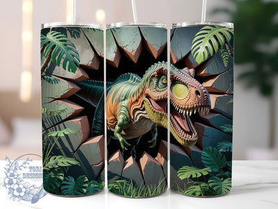 3D Prehistoric Dinosaur Tumbler, Prehistoric Tumbler Design, 20oz Tumbler Wrap, Sublimation Design, Jurassic Lover Gift, Realistic Dino Wrap, Ancient Creature Tumbler Sublimation ToriDesigns 