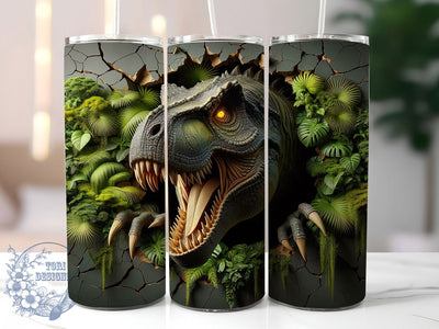 3D Prehistoric Dinosaur Tumbler, Prehistoric Tumbler Design, 20oz Tumbler Wrap, Sublimation Design, Jurassic Lover Gift, Realistic Dino Wrap, Ancient Creature Tumbler Sublimation ToriDesigns 