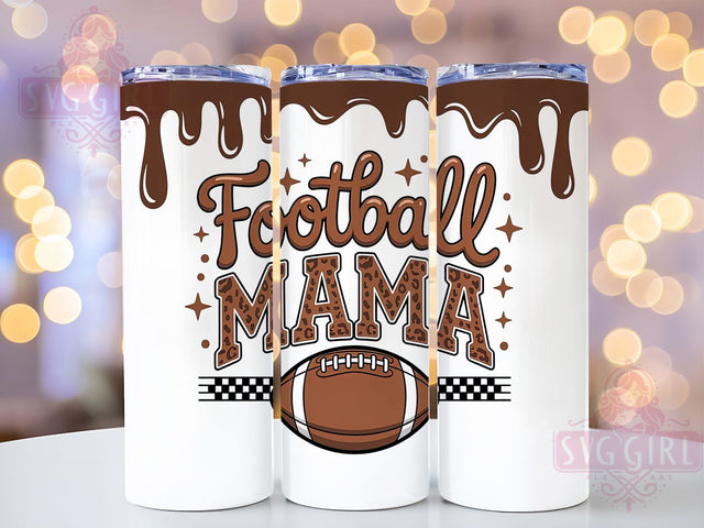 3D Proud Football Mama Game Day Tumbler, Inflated Sports Mom Cup, 20Oz Sublimation Wrap, Game Day Mom Drinkware, Athletic Gift Idea, Proud Football Mama Mug, Dynamic Sports Mom Tumbler Sublimation SvggirlplusArt 