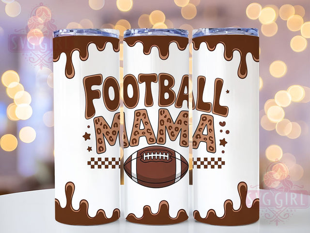 3D Proud Football Mama Game Day Tumbler, Inflated Sports Mom Cup, 20Oz Sublimation Wrap, Game Day Mom Drinkware, Athletic Gift Idea, Proud Football Mama Mug, Dynamic Sports Mom Tumbler Sublimation SvggirlplusArt 
