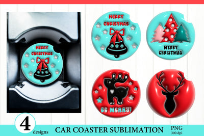 3D Puff Car Coaster PNG. 3D Inflated Puff Sublimation Sublimation Olga Terlyanskaya 
