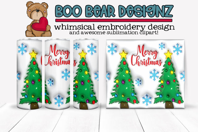 3D Puff Christmas Sublimation Sublimation Boo Bear Designz 