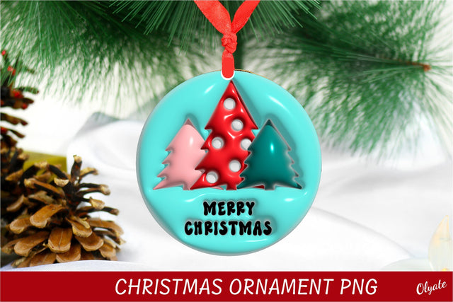 3D Puff Christmas Tree Ornament Sublimation. 3D Inflated Puff Sublimation Olga Terlyanskaya 