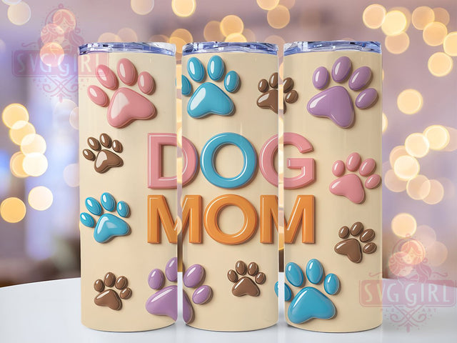 3D Puff Dog Mom Tumbler Wrap Gift, Dog Mom Gift, 3D Tumbler Design, Modern Pet Design, Sublimation Template, 20oz Tumbler Wrap, Trendy Dog Tumbler Sublimation SvggirlplusArt 