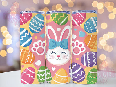 3D Puffy Bunny Egg Tumbler, Easter Egg Tumbler, Puffy Bunny Wrap, Stylish 20oz Wrap, Sublimation Design, Trendy Gift Idea, Inspirational Easter Tumbler Sublimation SvggirlplusArt 