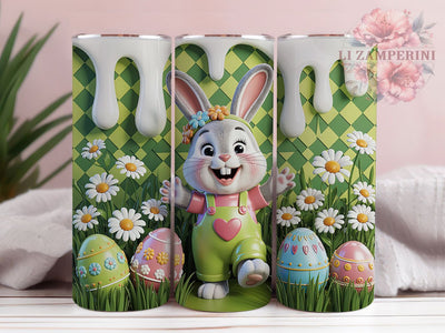 3D Puffy Cartoon Bunny Tumbler, 3D Cartoon Bunny Tumbler, Cute Easter Wrap, Festive Bunny Wrap, Spring Bunny Wrap, Sublimation Design, Trendy Gift Idea Sublimation Li Zamperini 