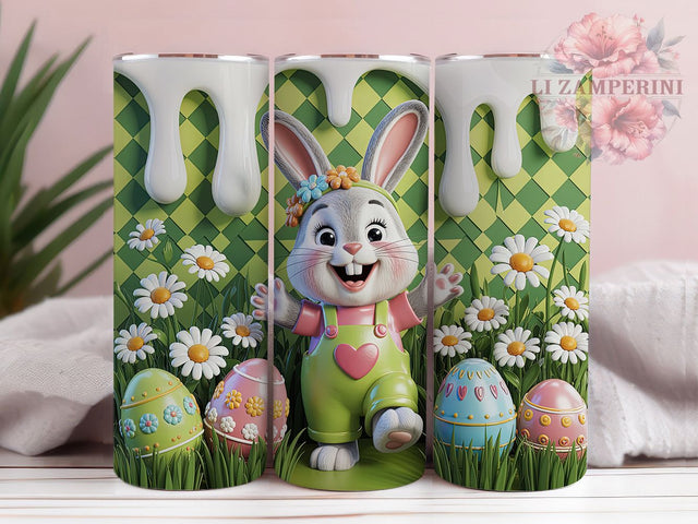 3D Puffy Cartoon Bunny Tumbler, 3D Cartoon Bunny Tumbler, Cute Easter Wrap, Festive Bunny Wrap, Spring Bunny Wrap, Sublimation Design, Trendy Gift Idea Sublimation Li Zamperini 