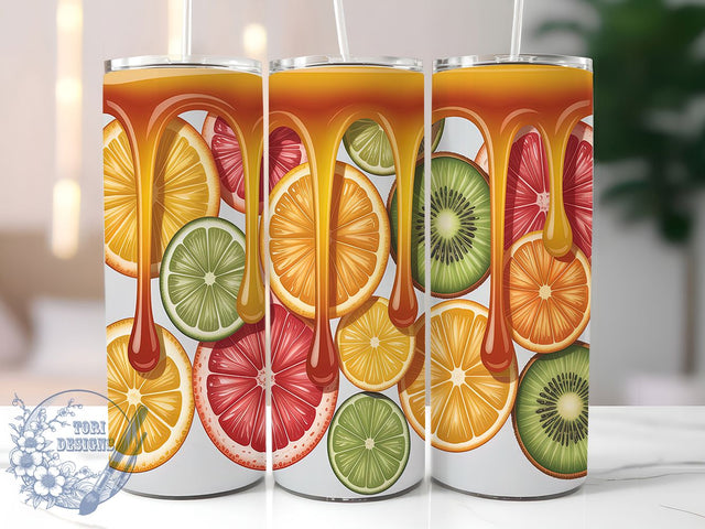 3D Puffy & Colorful Fruit Tumbler Wrap, Inflated Fruit Design, Puffy Fruit Tumbler, Colorful Fruit Wrap, 20oz Sublimation Design, Summer Fruit Tumbler, Cute Fruit Tumbler Wrap Sublimation ToriDesigns 