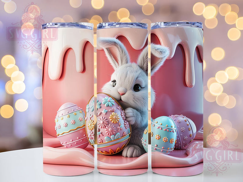 3D Puffy Easter Bunny Tumbler, Easter Bunny Tumbler, Cute Bunny Wrap, Stylish 20oz Wrap, Sublimation Design, Trendy Gift Idea, Inspirational Easter Tumbler Sublimation SvggirlplusArt 