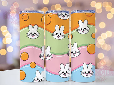 3D Puffy Easter Bunny Tumbler, Inflated Puffy Tumbler, Stylish 20oz Wrap, Sublimation Design, Trendy Gift Idea, Puffy Bunny Wrap, Easter Bunny Tumbler Sublimation SvggirlplusArt 