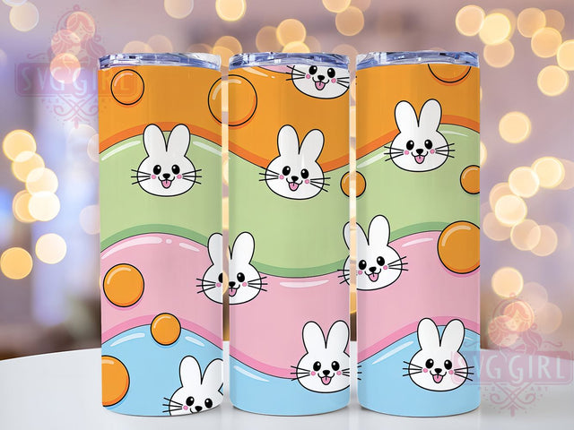 3D Puffy Easter Bunny Tumbler, Inflated Puffy Tumbler, Stylish 20oz Wrap, Sublimation Design, Trendy Gift Idea, Puffy Bunny Wrap, Easter Bunny Tumbler Sublimation SvggirlplusArt 