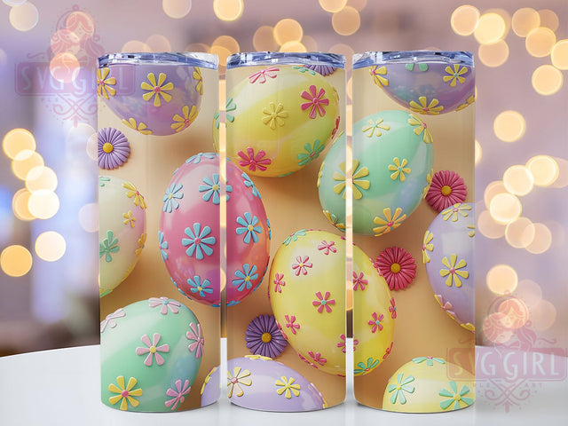 3D Puffy Easter Egg Tumbler, Puffy Egg Tumbler, Festive Egg Wrap, Colorful Easter Wrap, Stylish 20oz Wrap, Sublimation Design, Trendy Gift Idea Sublimation SvggirlplusArt 