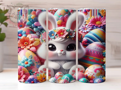 3D Puffy Easter Tumbler, 3D Bunny Tumbler, Cute Easter Wrap, Festive Puffy Wrap, Stylish 20oz Wrap, Sublimation Design, Trendy Gift Idea Sublimation Lara' s Designs 