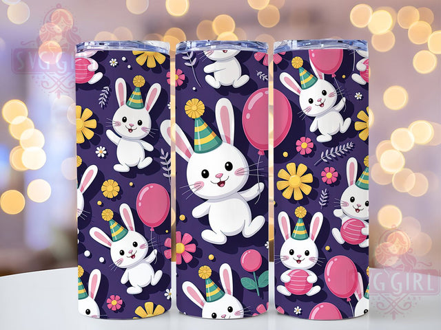 3D Puffy Floral Bunny Tumbler, Cute Inflated Tumbler, Stylish 20oz Wrap, Sublimation Design, Trendy Gift Idea, Puffy Bunny Wrap, Floral Bunny Tumbler Sublimation SvggirlplusArt 
