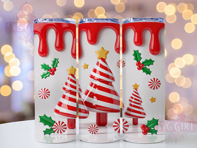 3D Puffy Inflatable Christmas Tumbler, Inflatable Holiday Wrap, Christmas Print Sublimation, Festive 20Oz Skinny Tumbler, Puffy Christmas Cup, Holiday Inflatable Mug, 3D Christmas Design Sublimation SvggirlplusArt 