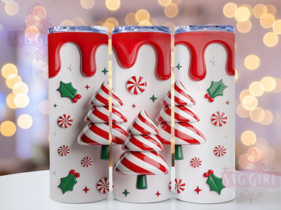 3D Puffy Inflatable Christmas Tumbler, Inflatable Holiday Wrap, Christmas Print Sublimation, Festive 20Oz Skinny Tumbler, Puffy Christmas Cup, Holiday Inflatable Mug, 3D Christmas Design Sublimation SvggirlplusArt 