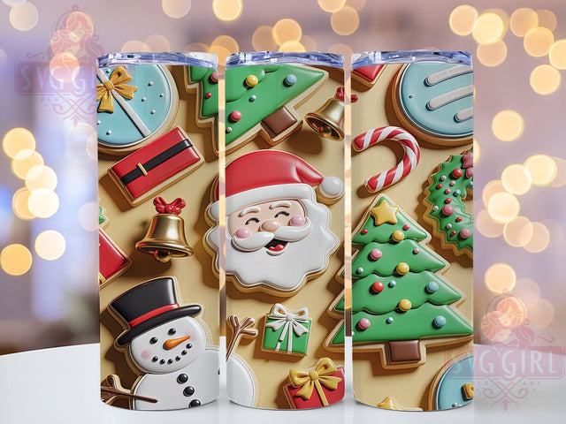 3D Puffy Santa Claus Christmas Tumbler, Christmas Santa Sublimation Design, Festive Holiday Cup Art, 20oz Xmas Tumbler, Whimsical Santa Mug, Stylish Christmas Cup, Cozy Holiday Wrap Sublimation SvggirlplusArt 