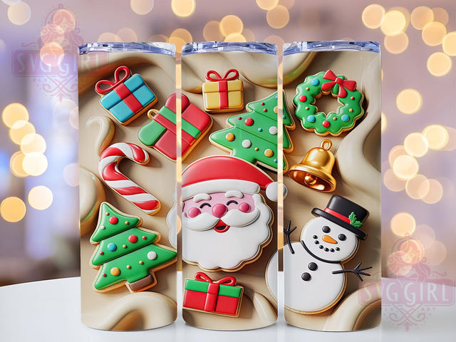 3D Puffy Santa Claus Christmas Tumbler, Christmas Santa Sublimation Design, Festive Holiday Cup Art, 20oz Xmas Tumbler, Whimsical Santa Mug, Stylish Christmas Cup, Cozy Holiday Wrap Sublimation SvggirlplusArt 