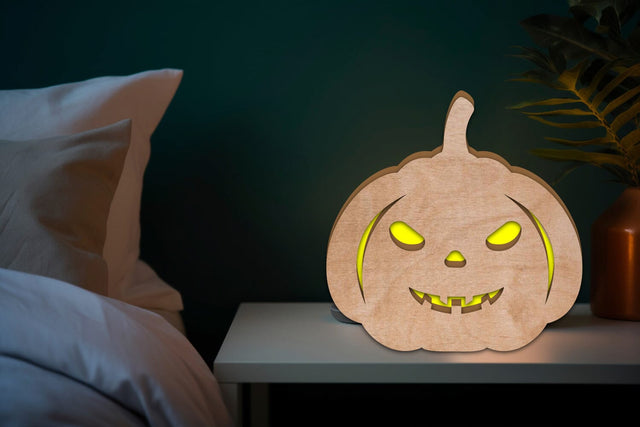 3D Pumkin night Light Box, Halloween Led Night Light Laser Cut SVG zafrans studio 