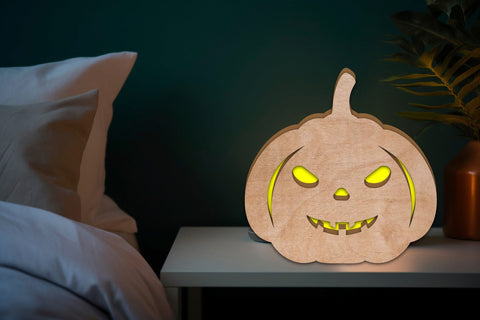 3D Pumkin night Light Box, Halloween Led Night Light Laser Cut SVG zafrans studio 