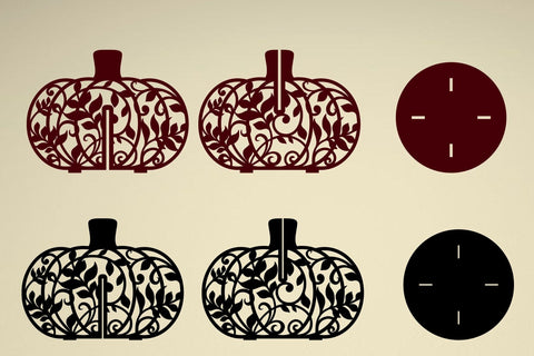 3d Pumpkin SVG laser cutting template, Thanksgiving Day SVG Yuliya 