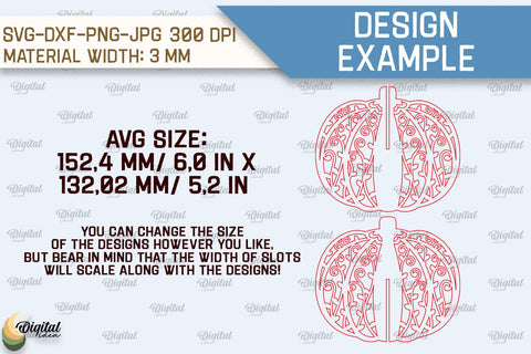 3D Pumpkins Laser Cut Bundle. Halloween Pumpkins SVG Design SVG Evgenyia Guschina 