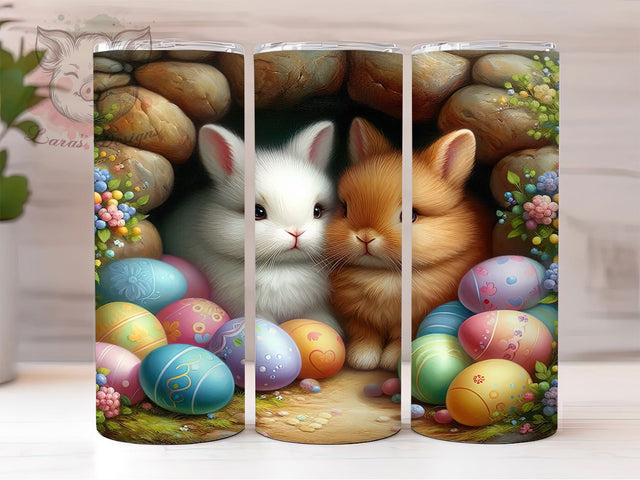 3D Rabbit Hole Easter Tumbler, Rabbit Hole Tumbler, Bunny in Wall Wrap, Stylish 20oz Wrap, Sublimation Design, Trendy Gift Idea, Inspirational Easter Tumbler Sublimation Lara' s Designs 