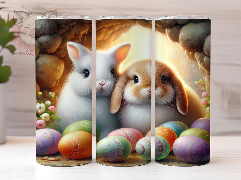 3D Rabbit Hole Easter Tumbler, Rabbit Hole Tumbler, Bunny in Wall Wrap, Stylish 20oz Wrap, Sublimation Design, Trendy Gift Idea, Inspirational Easter Tumbler Sublimation Lara' s Designs 