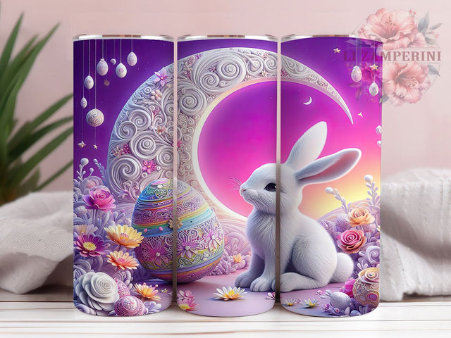 3D Rainbow Easter Bunny Tumbler, 3D Easter Tumbler, Spring Bunny Wrap, Colorful Bunny Wrap, Festive Easter Wrap, Sublimation Design, Trendy Gift Idea Sublimation Li Zamperini 