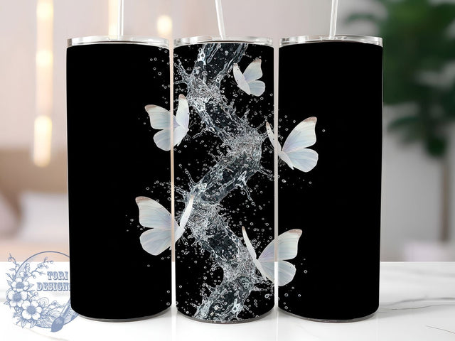 3D Realistic Butterfly Tumbler, Butterfly Sublimation, 20oz Skinny Wrap, Realistic Butterfly, Butterfly Png, Tumbler Design, Sublimation Download Sublimation ToriDesigns 