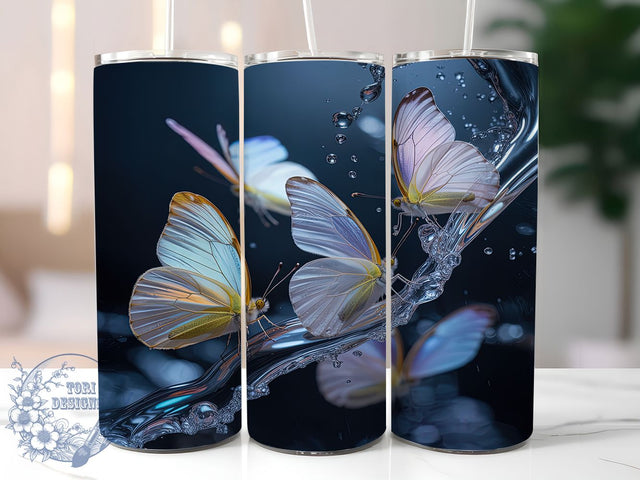 3D Realistic Butterfly Tumbler, Butterfly Sublimation, 20oz Skinny Wrap, Realistic Butterfly, Butterfly Png, Tumbler Design, Sublimation Download Sublimation ToriDesigns 