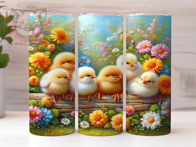 3D Realistic Easter Chick Tumbler, 3D Chicken Tumbler, Easter Farm Wrap, Stylish 20oz Wrap, Sublimation Design, Trendy Gift Idea, Inspirational Easter Tumbler Sublimation Lara' s Designs 