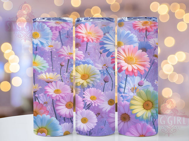 3D Realistic Floral Spring Tumbler, Spring Flower Wrap, Realistic Bloom Design, Sublimation Cup, 20oz Skinny Tumbler, Botanical Drinkware, Vibrant Spring Style Sublimation SvggirlplusArt 