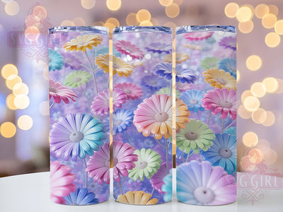 3D Realistic Floral Spring Tumbler, Spring Flower Wrap, Realistic Bloom Design, Sublimation Cup, 20oz Skinny Tumbler, Botanical Drinkware, Vibrant Spring Style Sublimation SvggirlplusArt 