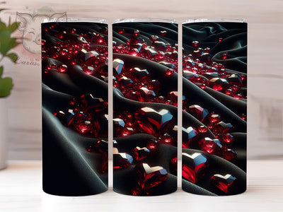 3D Red and Black Valentine Tumbler, Red and Black Heart, 3D Love Design, 20Oz Wrap Design, Valentine Sublimation, Romantic Heart Art, Bold Valentine Theme Sublimation Lara' s Designs 