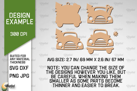 3D Retro Christmas ornament Laser Cut. Xmas tree decor SVG SVG Evgenyia Guschina 