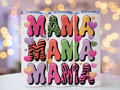 3D Retro Mama 20oz Tumbler, Retro Style Wrap, Sublimation Wrap, 20oz Tumbler Design, PNG Tumbler Wrap, Vintage Theme, Mom Gift Sublimation SvggirlplusArt 