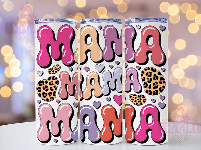 3D Retro Mama 20oz Tumbler, Retro Style Wrap, Sublimation Wrap, 20oz Tumbler Design, PNG Tumbler Wrap, Vintage Theme, Mom Gift Sublimation SvggirlplusArt 