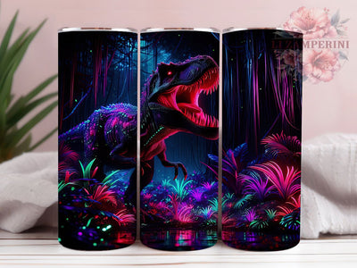 3D Roaring T-Rex 20oz Tumbler Wrap, Dinosaur Mug Design, Jurassic Theme Cup, Prehistoric Creature Wrap, Roaring T-Rex Art, Kids Dino Gift, Sublimation Tumbler Wrap Sublimation Li Zamperini 