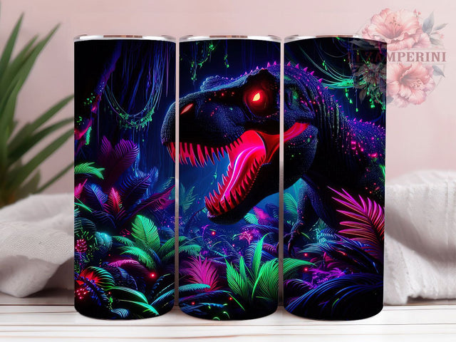 3D Roaring T-Rex 20oz Tumbler Wrap, Dinosaur Mug Design, Jurassic Theme Cup, Prehistoric Creature Wrap, Roaring T-Rex Art, Kids Dino Gift, Sublimation Tumbler Wrap Sublimation Li Zamperini 
