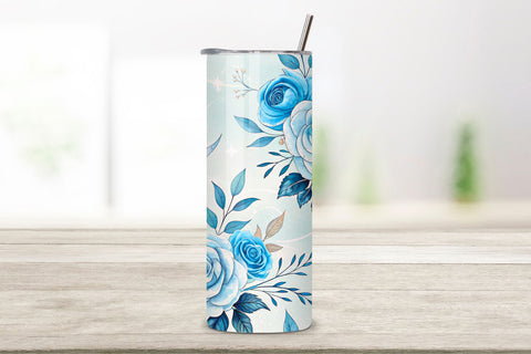 3D Rose and Moon Seamless Tumbler Wrap, Mystical 3D Design, seamless tumbler wrap, rose moon design, mystical floral wrap, 3d rose moon, watercolor moon design, 20oz skinny tumbler, tapered tumbler wrap, straight tumbler design Sublimation FloridPrintables 