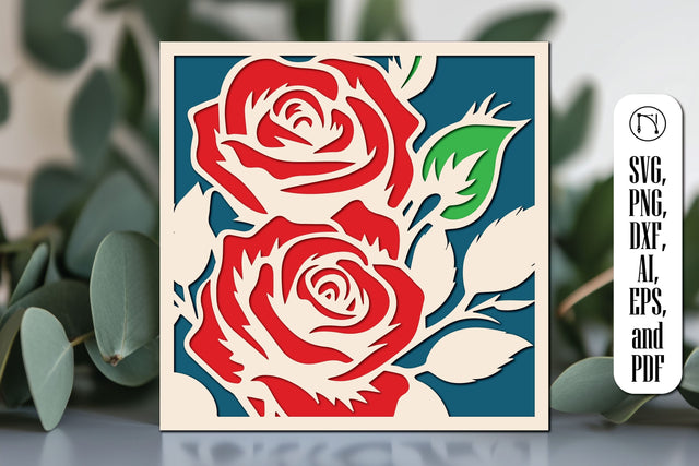 3D Rose Paper Cut SVG Cut File SVG MD JOYNAL ABDIN 